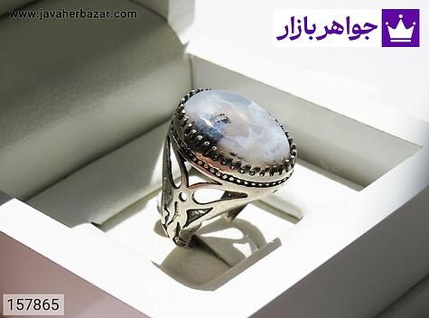انگشتر نقره روس عقیق شجر زیبا مردانه [غیرنقره] - 157865